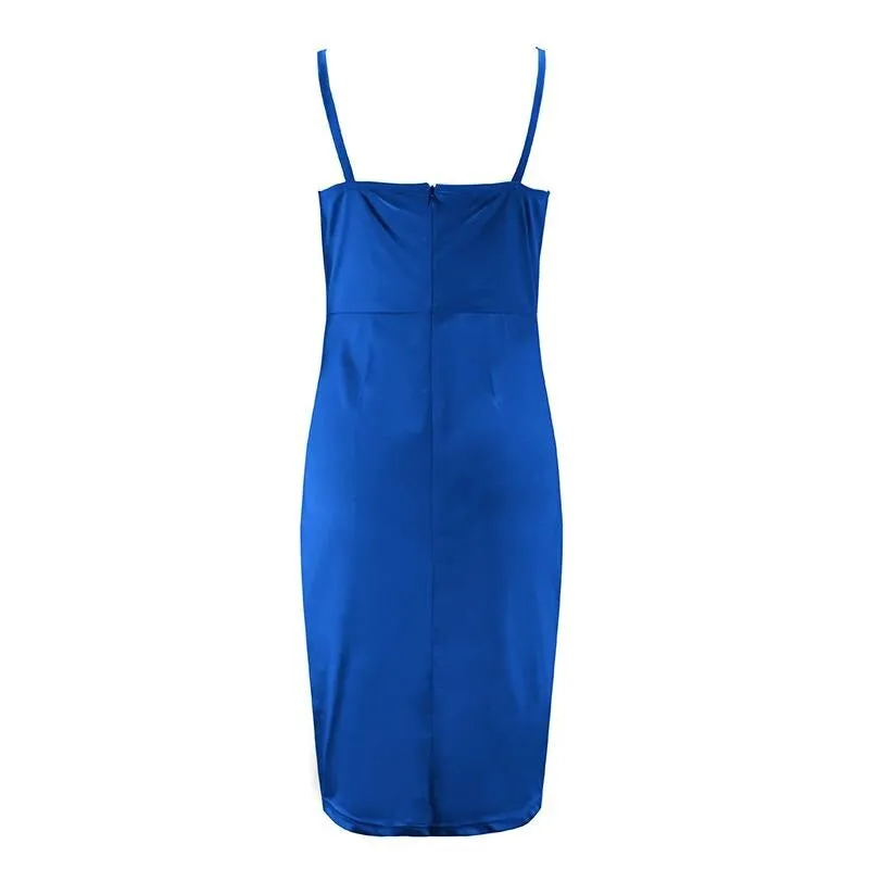 Women's Summer Midi Asymmetrical Sheath Dress