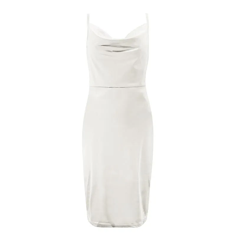 Women's Summer Midi Asymmetrical Sheath Dress