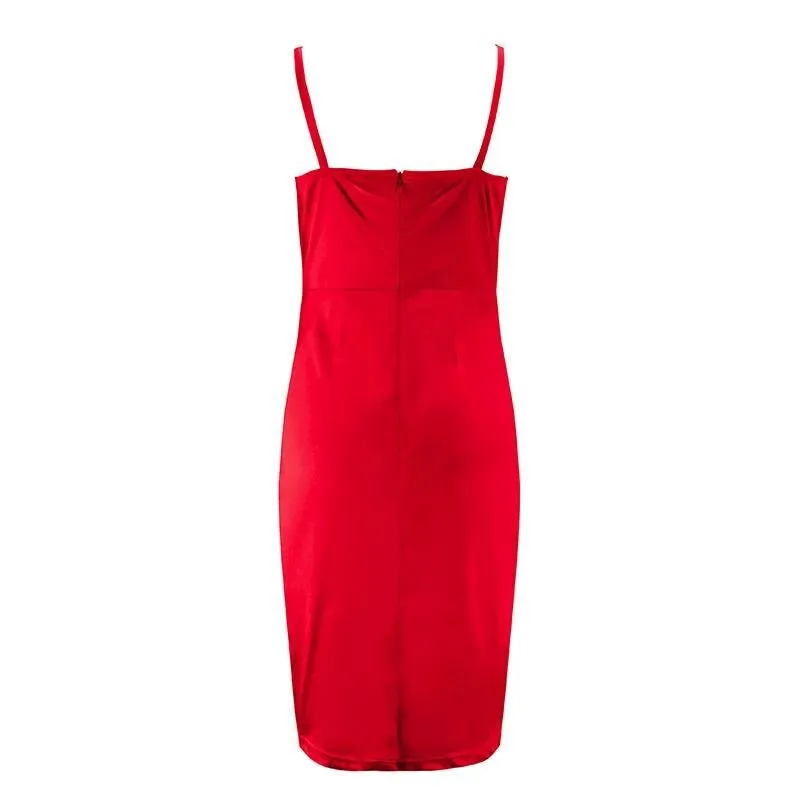 Women's Summer Midi Asymmetrical Sheath Dress