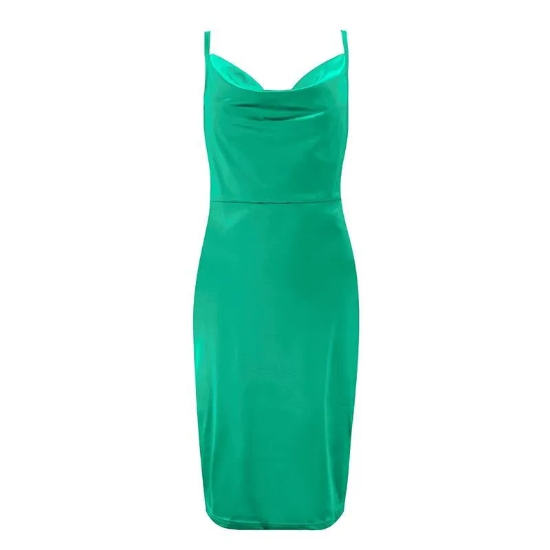Women's Summer Midi Asymmetrical Sheath Dress