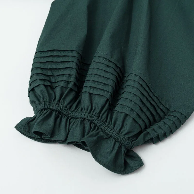 Women's Summer Sheath V-Neck Puff-Sleeved Dress