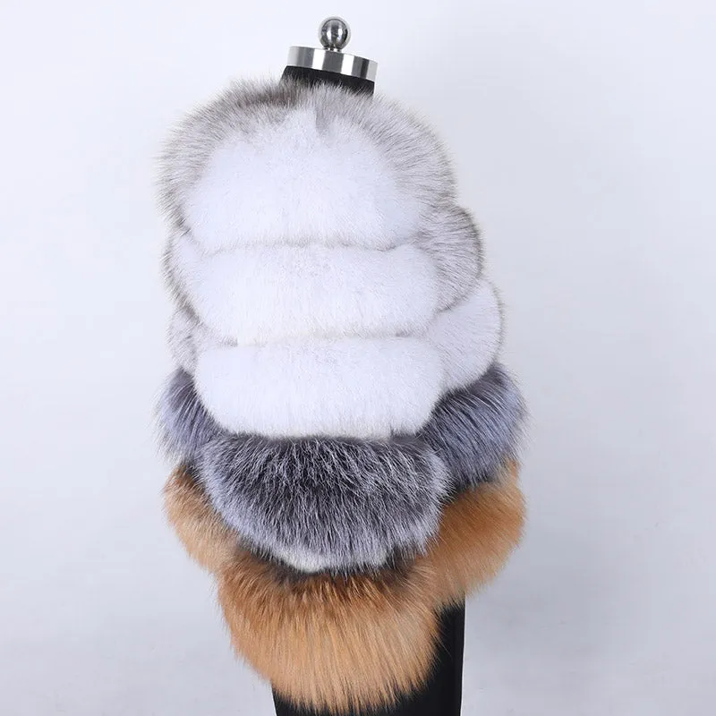 Women's Winter Casual Slim O-Neck Coat With Fox Fur