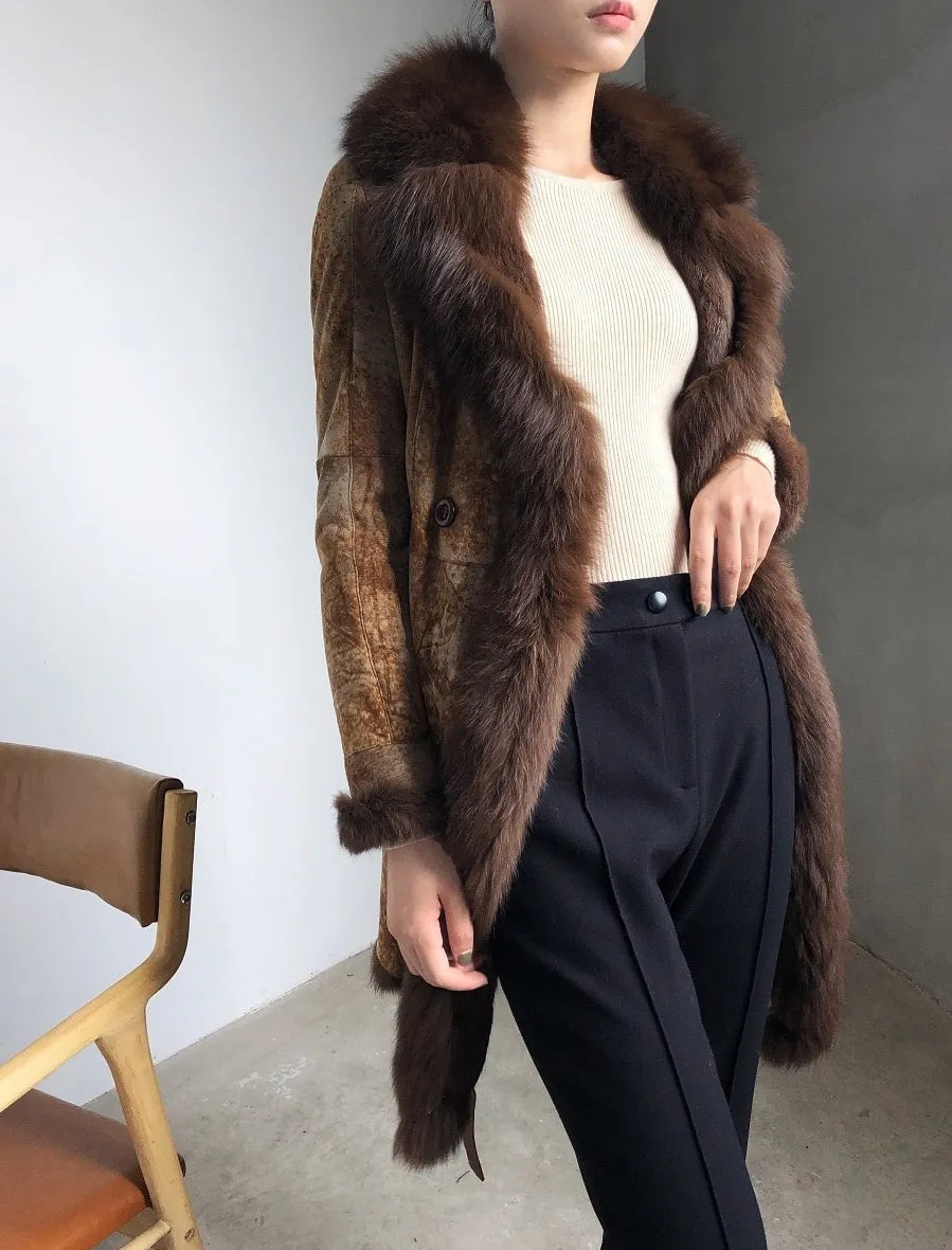 Women's Winter Casual Warm Slim Warm Coat With Rabbit Fur