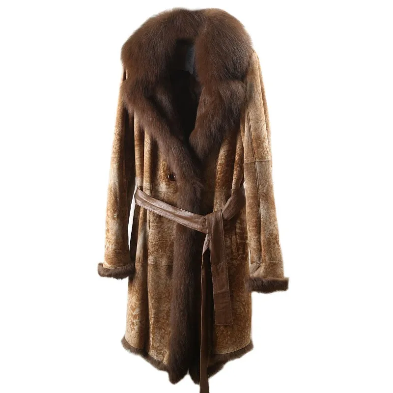 Women's Winter Casual Warm Slim Warm Coat With Rabbit Fur