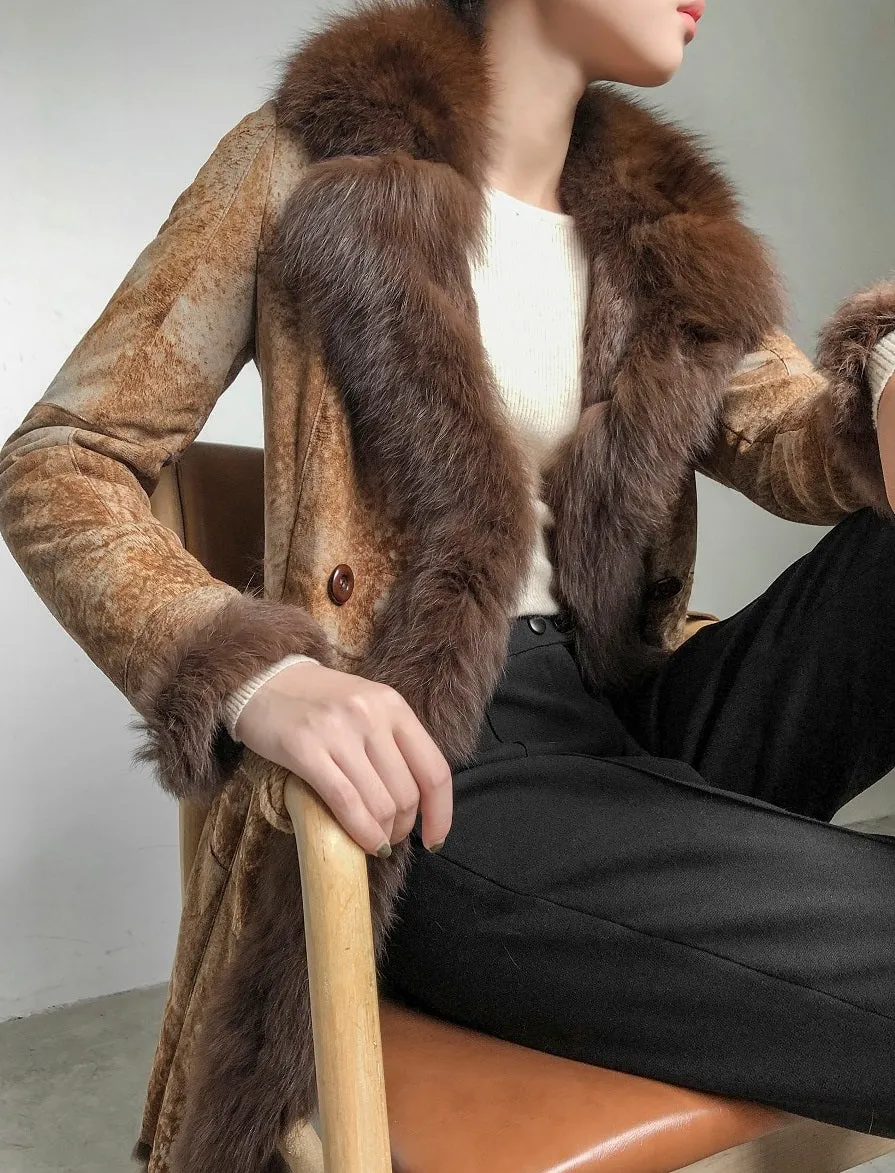 Women's Winter Casual Warm Slim Warm Coat With Rabbit Fur
