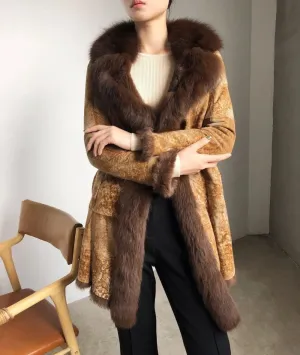 Women's Winter Casual Warm Slim Warm Coat With Rabbit Fur