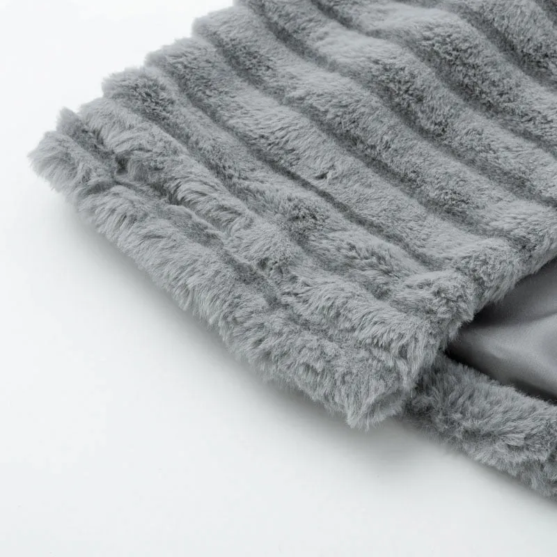 Women's Winter Faux Fur V-Neck Coat