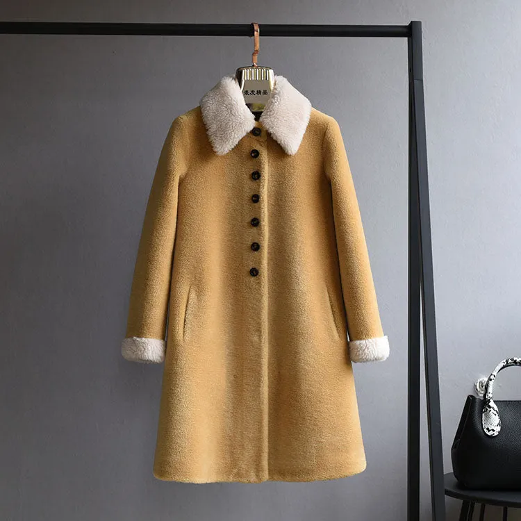 Women's Winter Long Wool Coat With Pockets