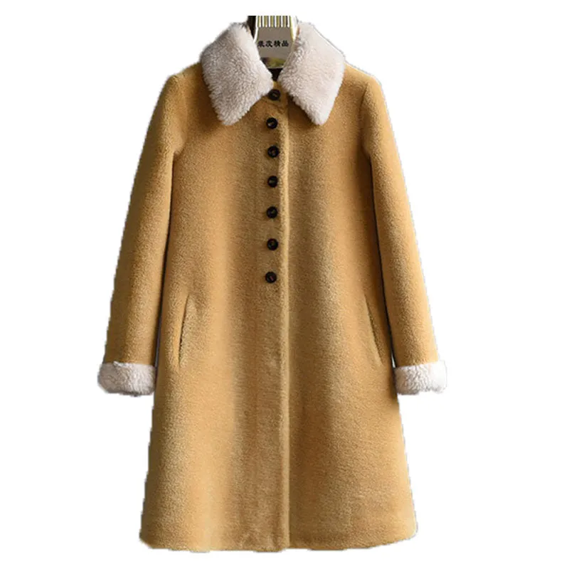 Women's Winter Long Wool Coat With Pockets