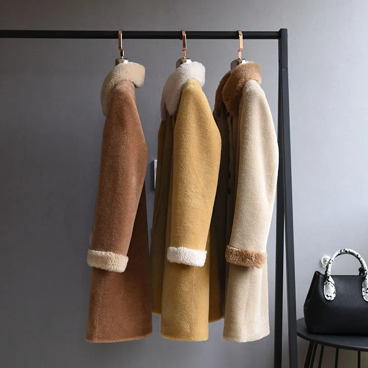 Women's Winter Long Wool Coat With Pockets