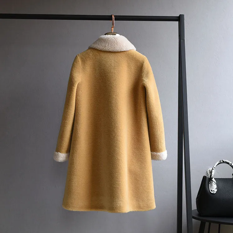 Women's Winter Long Wool Coat With Pockets