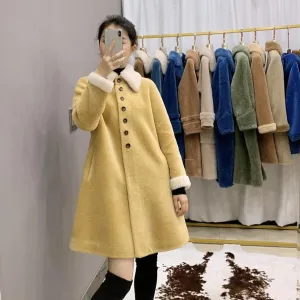 Women's Winter Long Wool Coat With Pockets