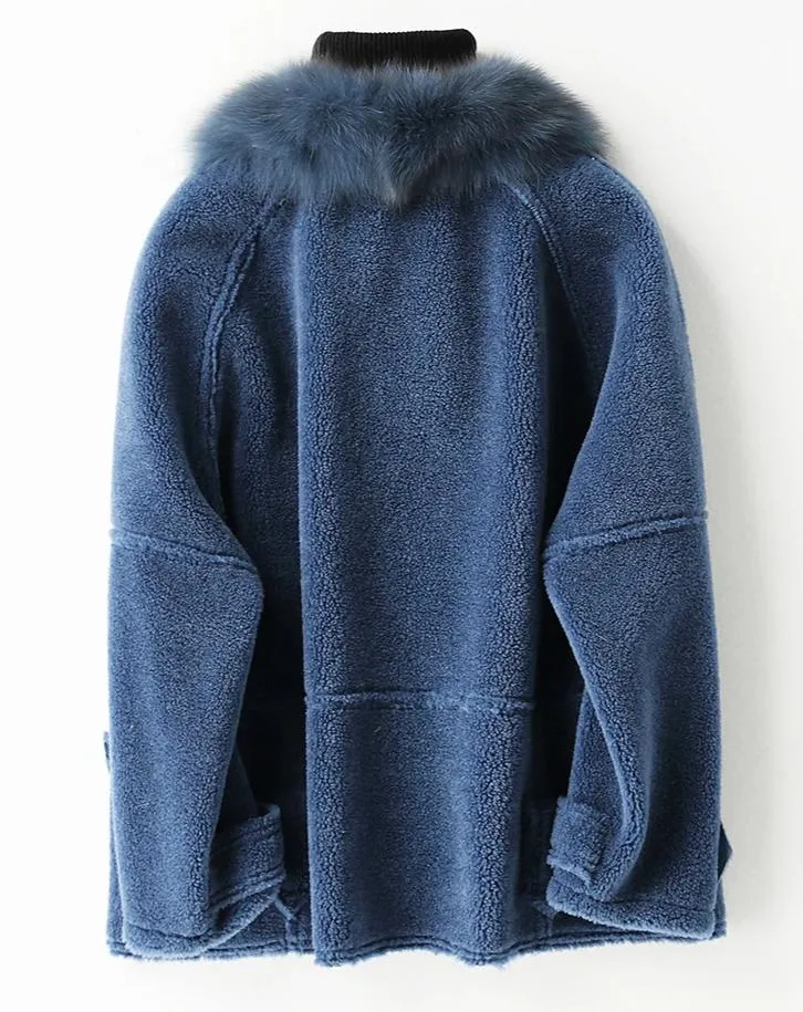 Women's Winter Warm Real Fur Short Coat With Zipper