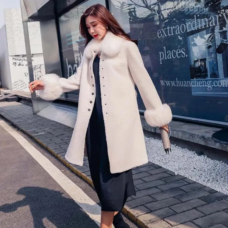 Women's Winter Wool Thick Slim Long Coat