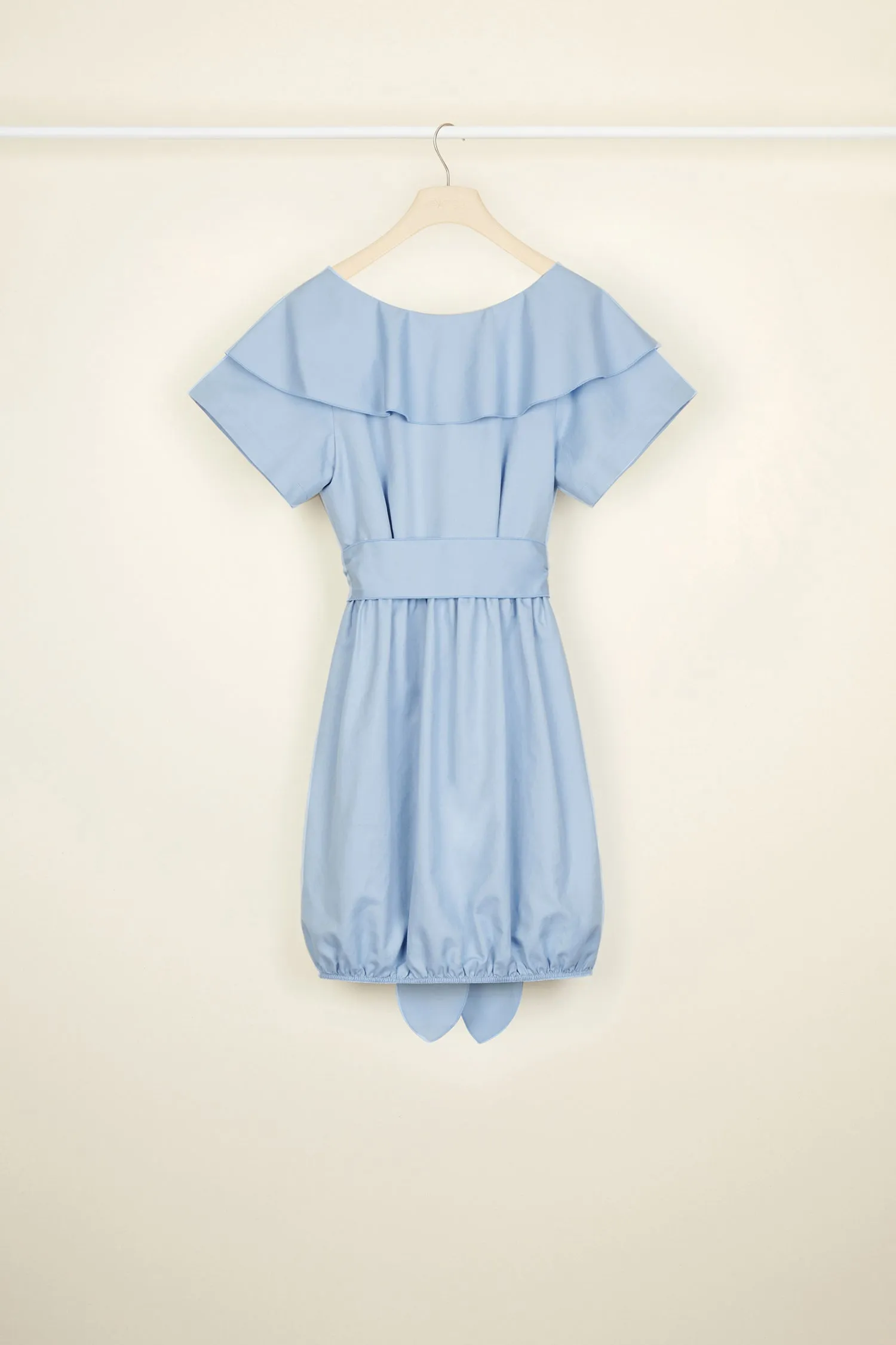 Wrap back cotton bubble dress