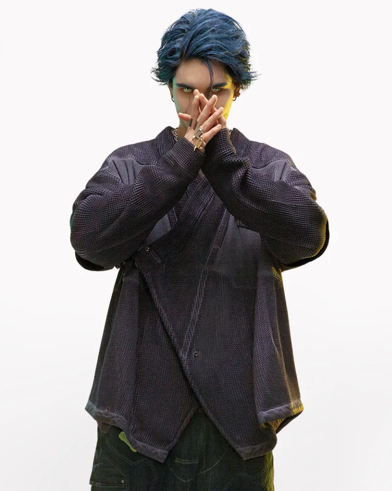 XIPHEVIL Cyberpunk Outfits Matrix Survivor Ninja Kimono Jacket