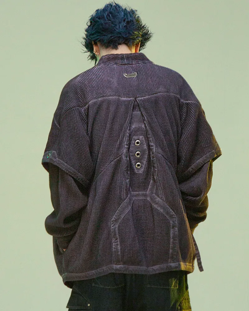 XIPHEVIL Cyberpunk Outfits Matrix Survivor Ninja Kimono Jacket