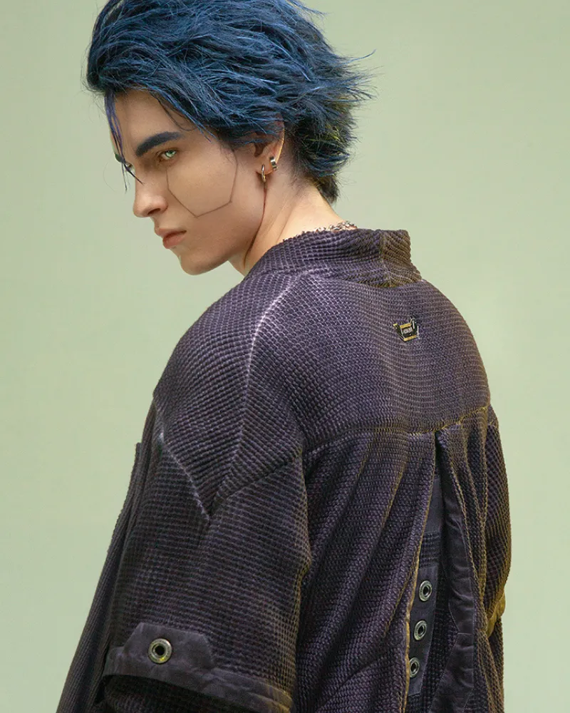 XIPHEVIL Cyberpunk Outfits Matrix Survivor Ninja Kimono Jacket